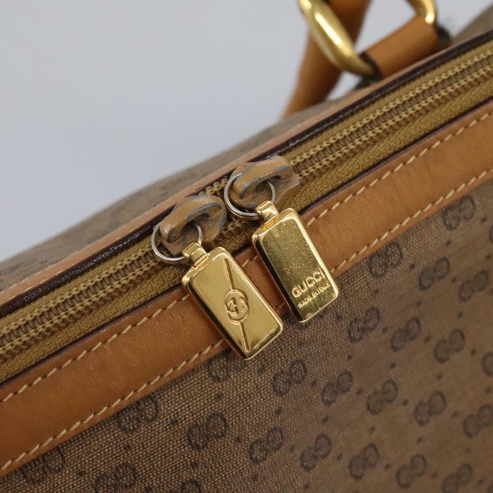 GUCCI Micro GG Supreme Hand Bag PVC 2way Beige Gold 002 123 0033 Auth 118246 - Picture 9 of 16